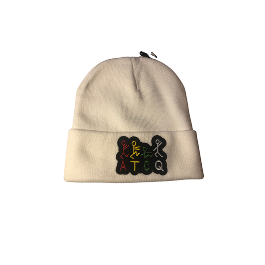 "ATCQ" Beanie Hat - White