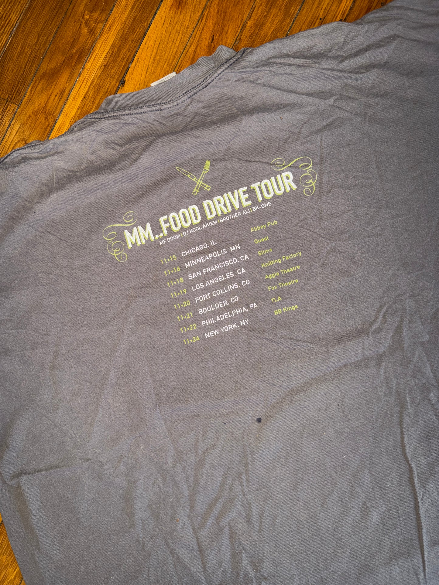 MF DOOM “MM..FOOD” Tour T-Shirt XXL