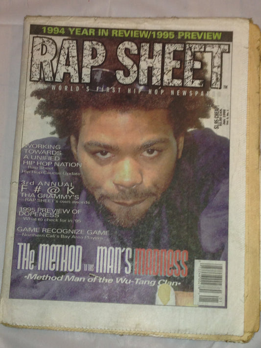 Rap Sheet Magazine – Method Man Cover (1994/1995 Issue)
