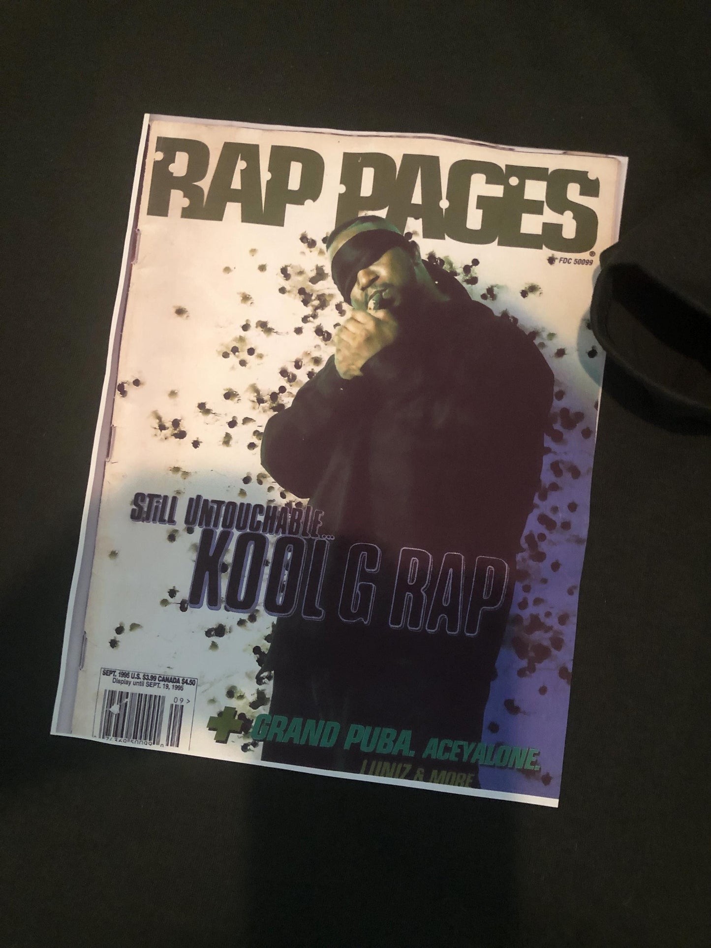 Classic* Kool G Rap Cover - Rap Pages Magazine - Sept 1995